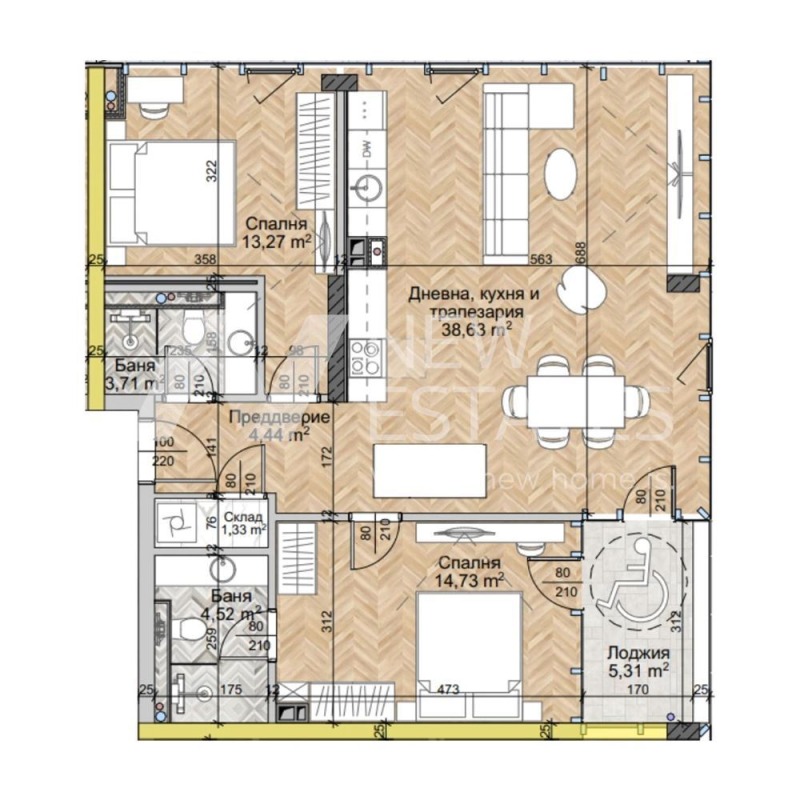 Продава 3-СТАЕН, гр. София, Люлин 3, снимка 2 - Апартаменти - 53258906