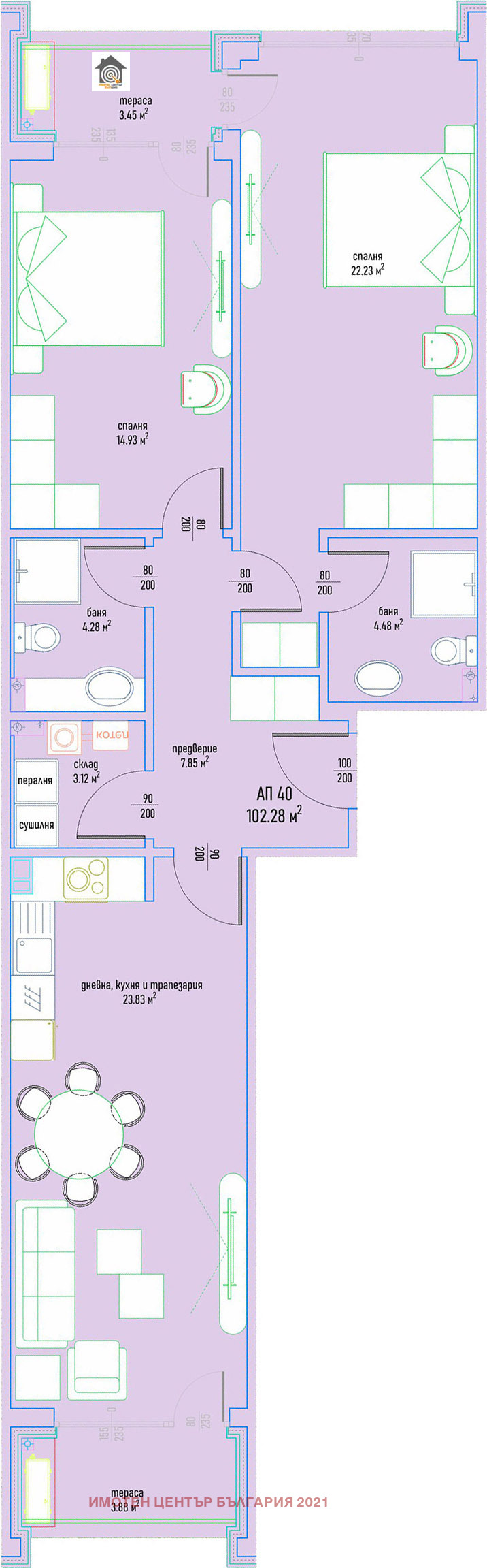 Продава 3-СТАЕН, гр. София, Малинова долина, снимка 1 - Aпартаменти - 47203393