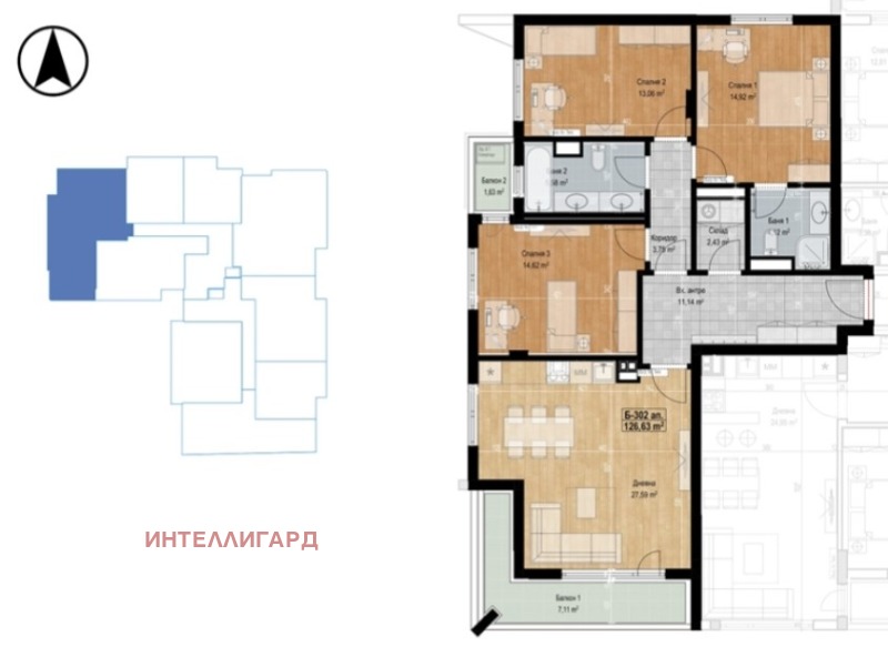 Продава 4-СТАЕН, гр. София, Младост 4, снимка 11 - Aпартаменти - 49030231