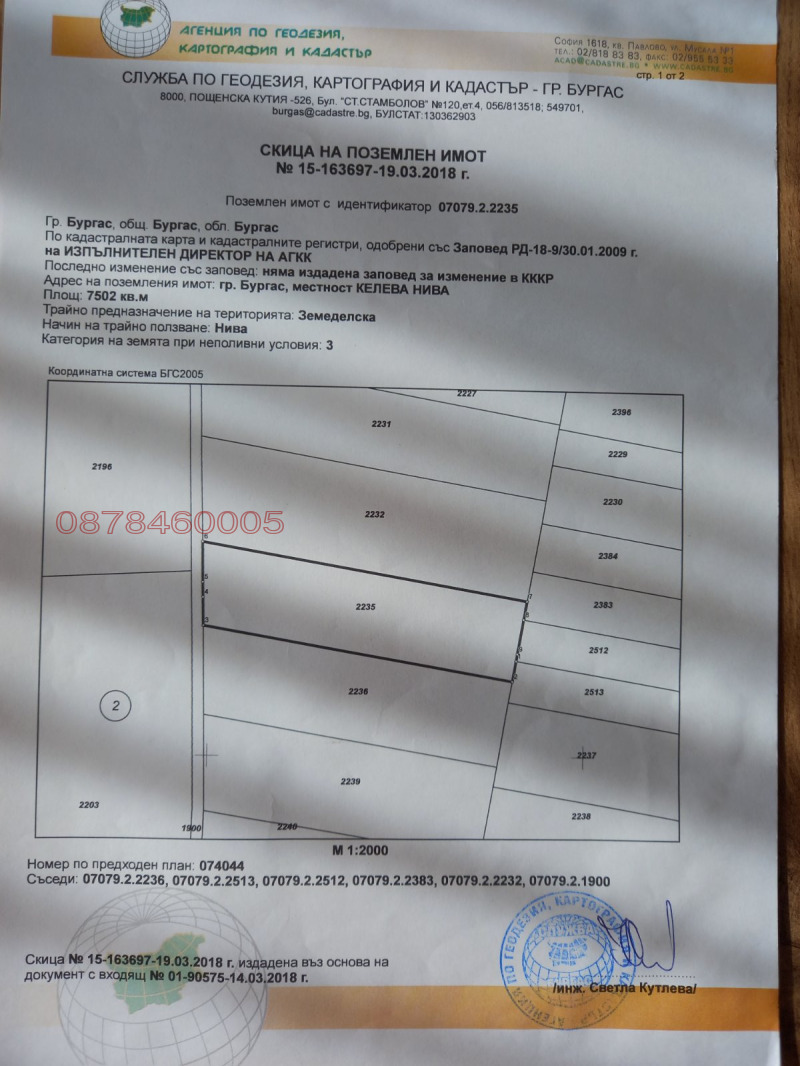 Продава ПАРЦЕЛ, гр. Бургас, област Бургас, снимка 3 - Парцели - 52779239