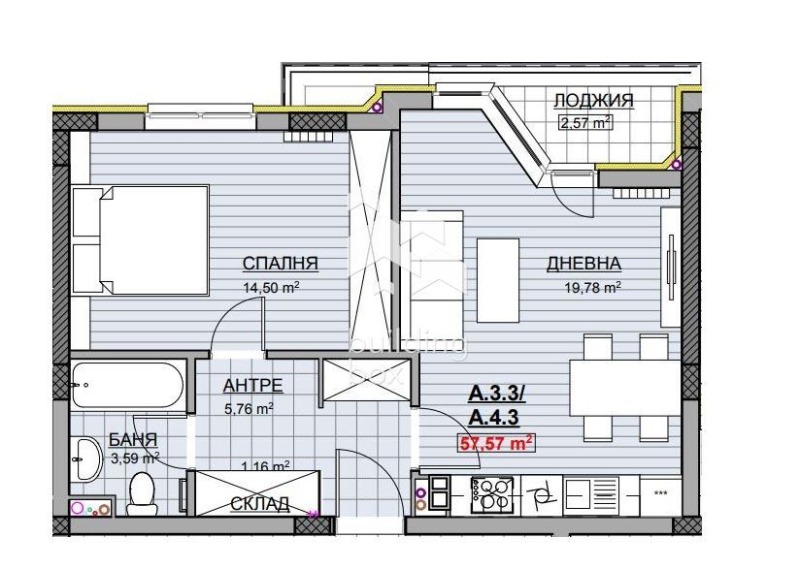 Na prodej  1 ložnice Sofia , Krasno selo , 69 m2 | 62677113 - obraz [5]