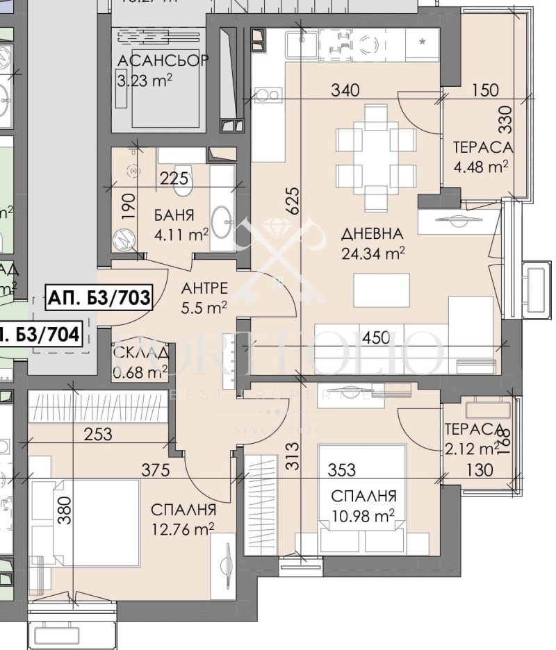 Продава  3-стаен град Бургас , Меден рудник - зона А , 91 кв.м | 83406297 - изображение [4]