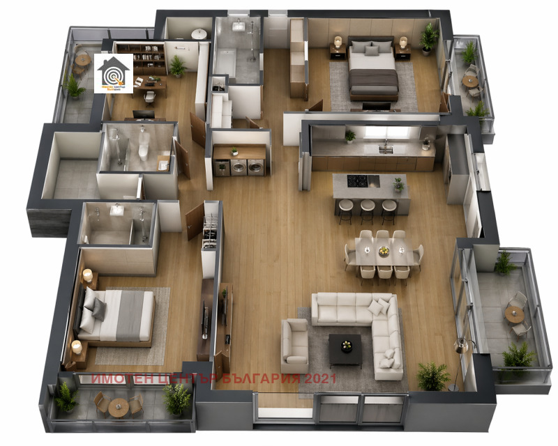 Продава 4-СТАЕН в град София, Горубляне - 143 кв.м / 285 900 € » 559 171.80 лв., ИМОТЕН ЦЕНТЪР БЪЛГАРИЯ 2021