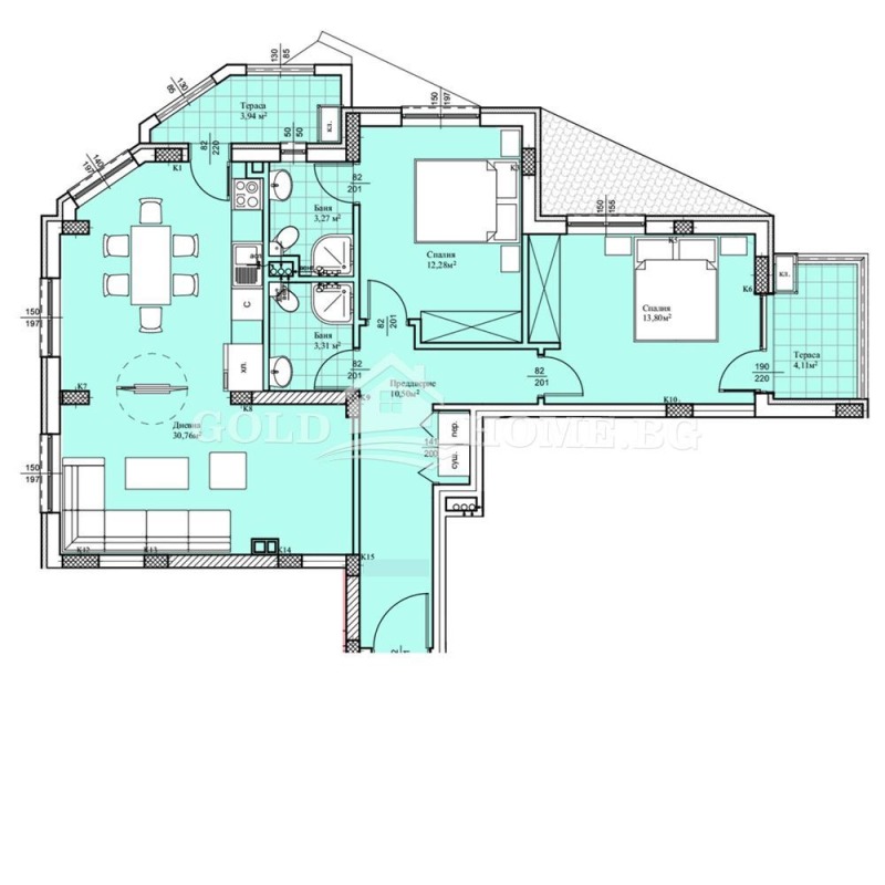 Na prodej  2 ložnice Plovdiv , Proslav , 114 m2 | 28047954 - obraz [2]