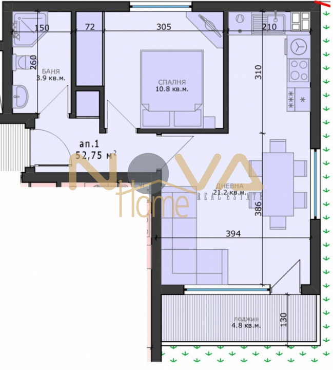 Myytävänä  1 makuuhuone Varna , Vazraždane 4 , 60 neliömetriä | 67514051 - kuva [2]