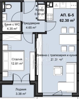 1 υπνοδωμάτιο Χρηστο Σμηρνενσκη, Πλοβδηβ 5