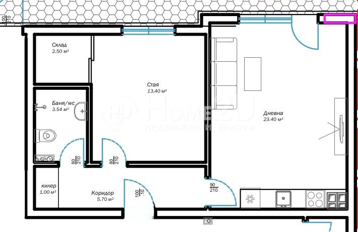 À venda  1 quarto Varna , m-t Ptchelina , 74 m² | 20209085 - imagem [3]