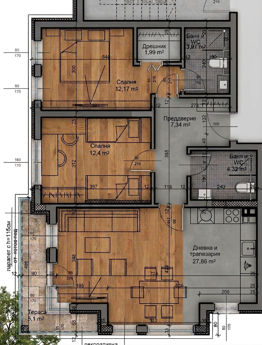 Продава 3-СТАЕН, гр. Пловдив, Остромила, снимка 13 - Апартаменти - 55433688