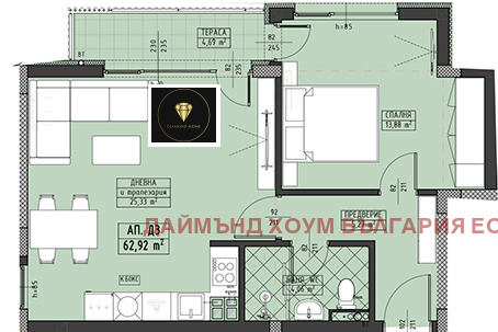 Te koop  1 slaapkamer Plovdiv , Christo Smirnenski , 81 m² | 49013832