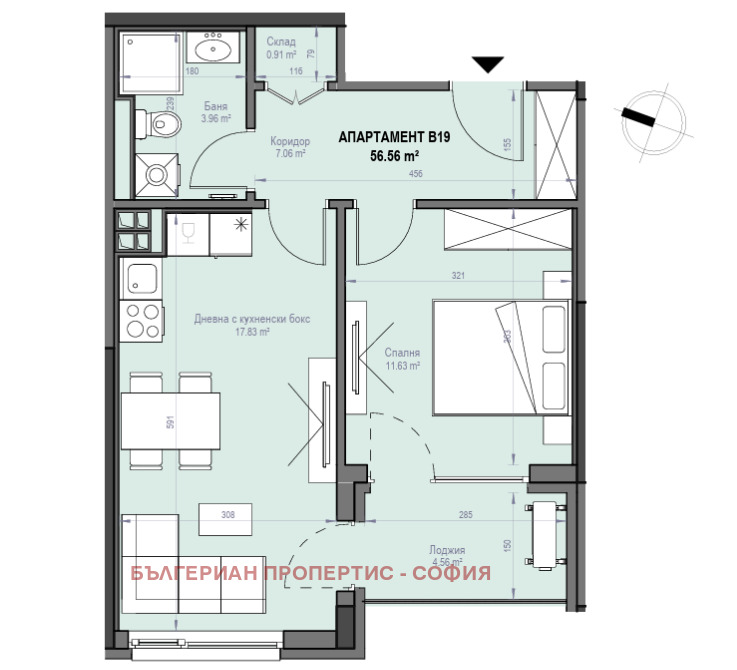 Продава 2-СТАЕН, гр. София, Хаджи Димитър, снимка 3 - Апартаменти - 52463689