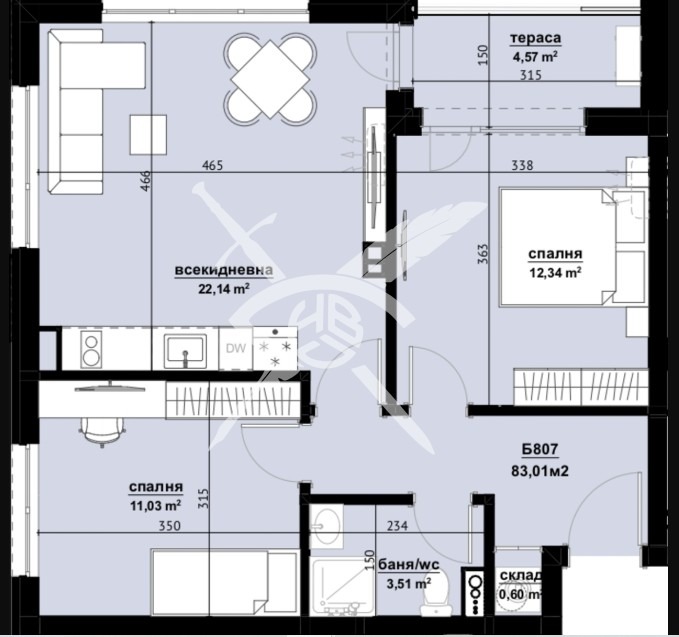 Продава 3-СТАЕН, гр. Бургас, Изгрев, снимка 2 - Aпартаменти - 48321024