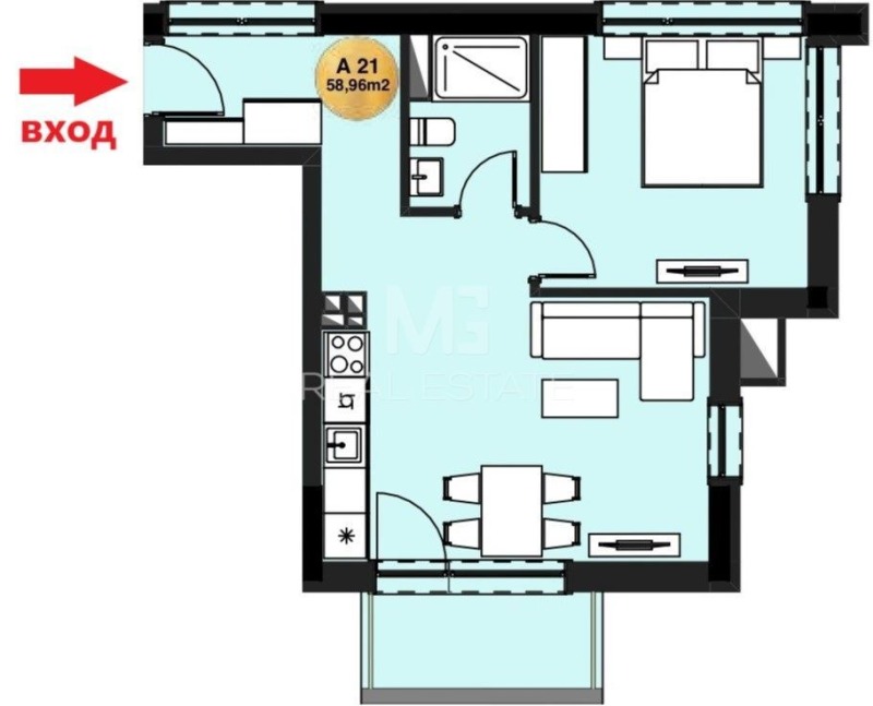 Te koop  1 slaapkamer Sofia , 7-mi 11-ti kilometar , 70 m² | 20818154 - afbeelding [15]