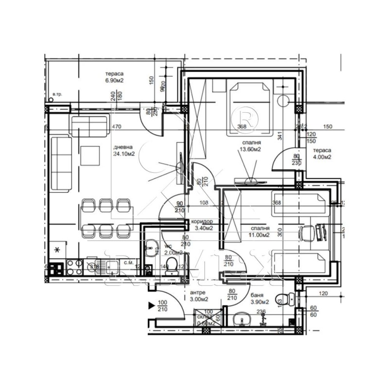 Продаја  2 спаваће собе Пловдив , Беломорски , 97 м2 | 11881872 - слика [2]
