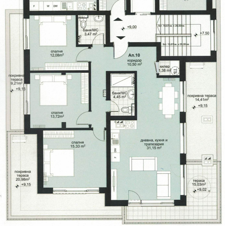Продава 4-СТАЕН, гр. Варна, Виница, снимка 2 - Апартаменти - 54627050