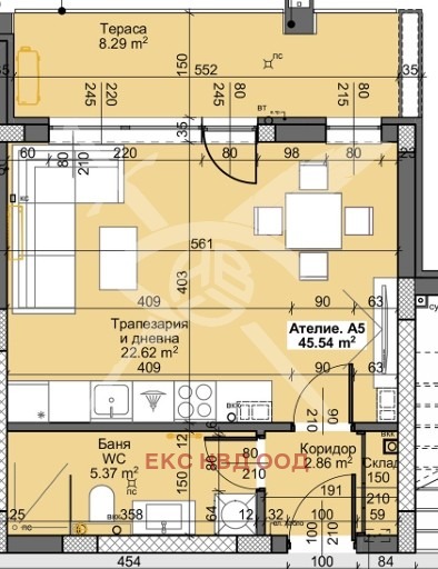 Til salg  Loft Plovdiv , Ostromila , 52 kvm | 22097913