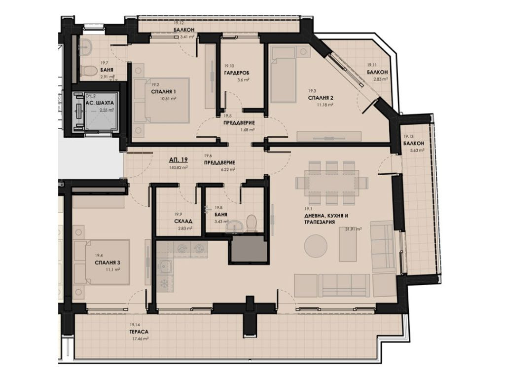 Продава 4-СТАЕН, гр. София, Лагера, снимка 6 - Апартаменти - 55596496