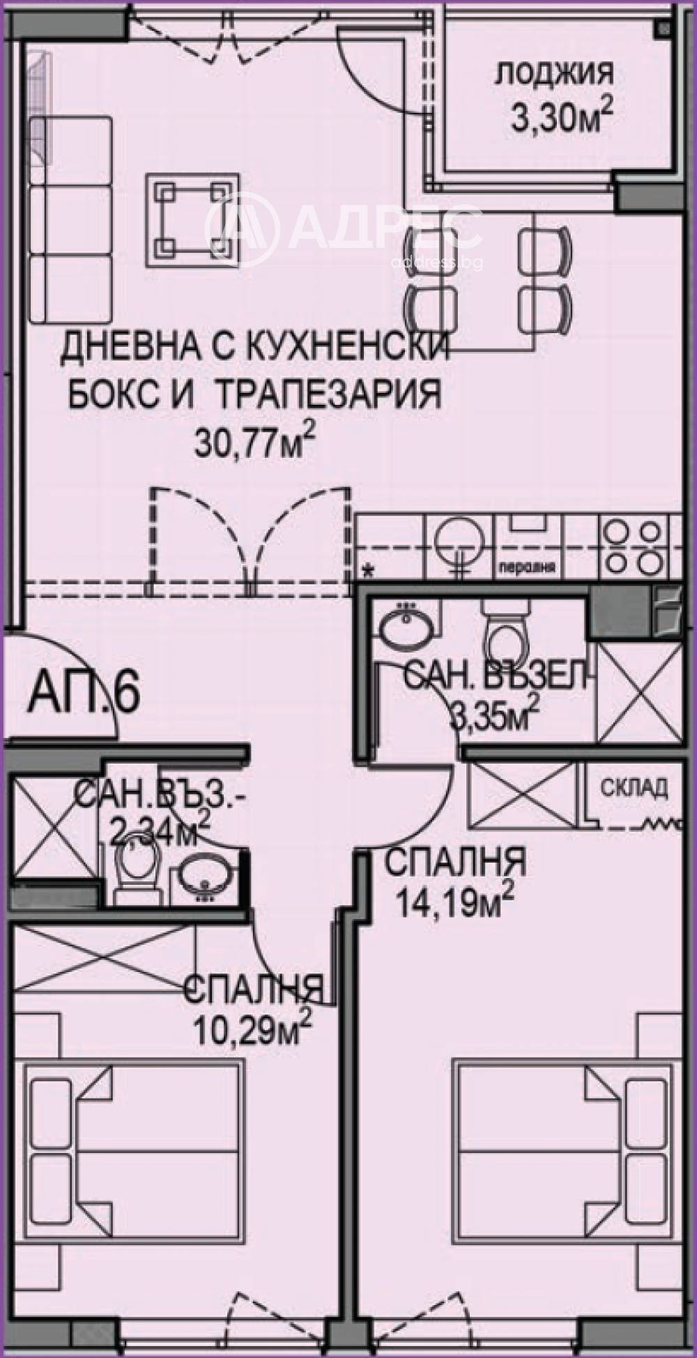 Продава 3-СТАЕН, гр. София, Обеля 2, снимка 4 - Апартаменти - 55923379