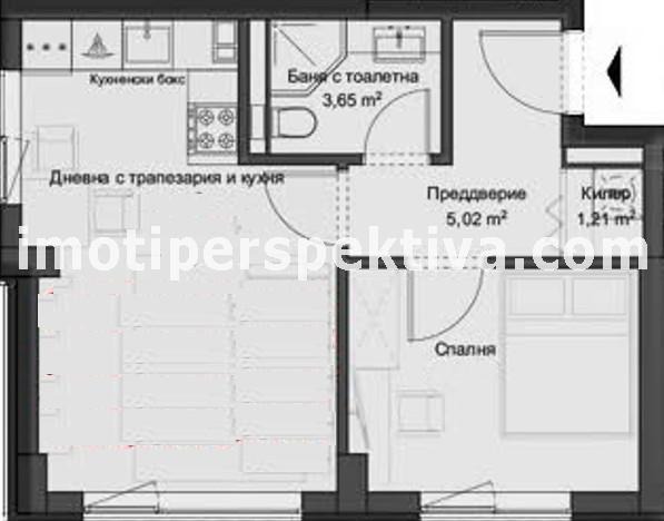 Продава 2-СТАЕН, гр. Пловдив, Кючук Париж, снимка 3 - Aпартаменти - 48584512