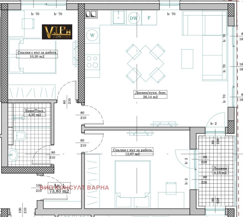 Продава 3-СТАЕН, гр. Варна, Кайсиева градина, снимка 2 - Апартаменти - 53021366