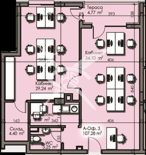 À vendre  Bureau Bourgas , Izgrev , 107 m² | 94143486 - image [2]