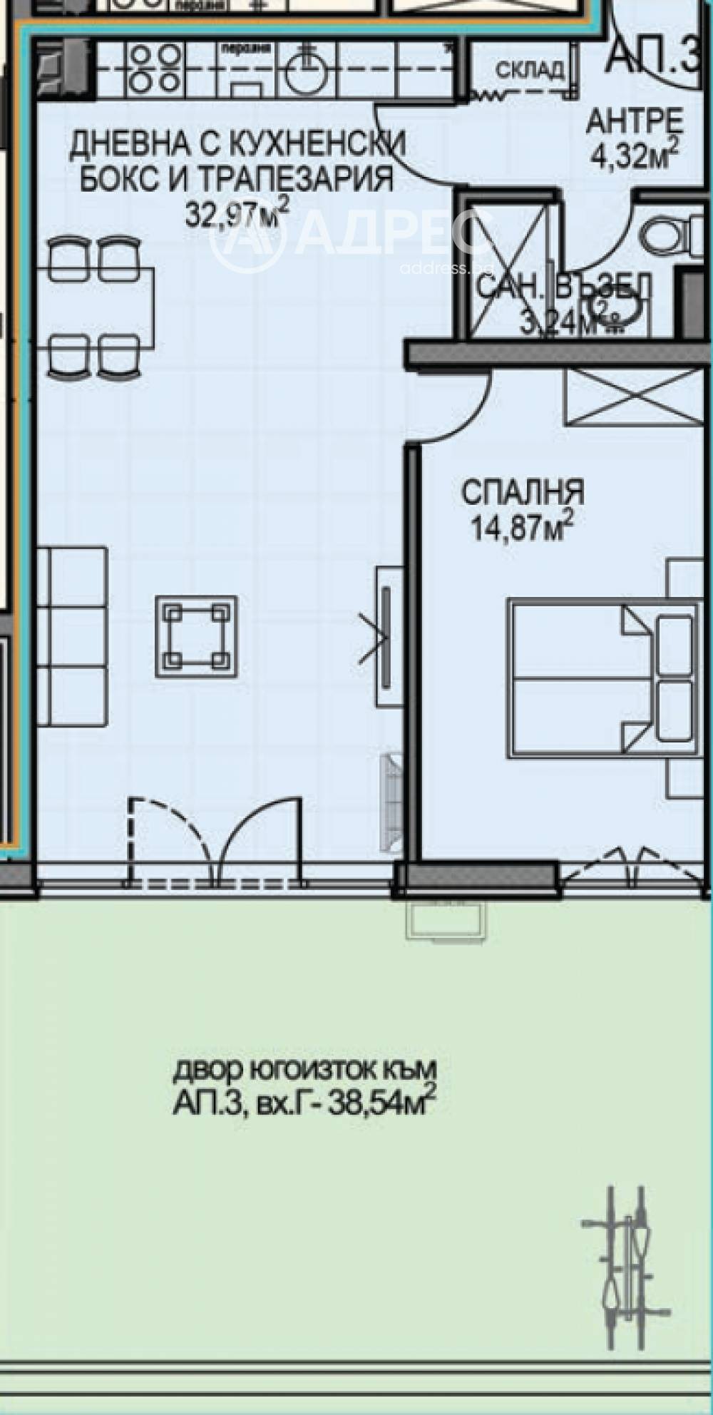 Продава 2-СТАЕН, гр. София, Обеля 2