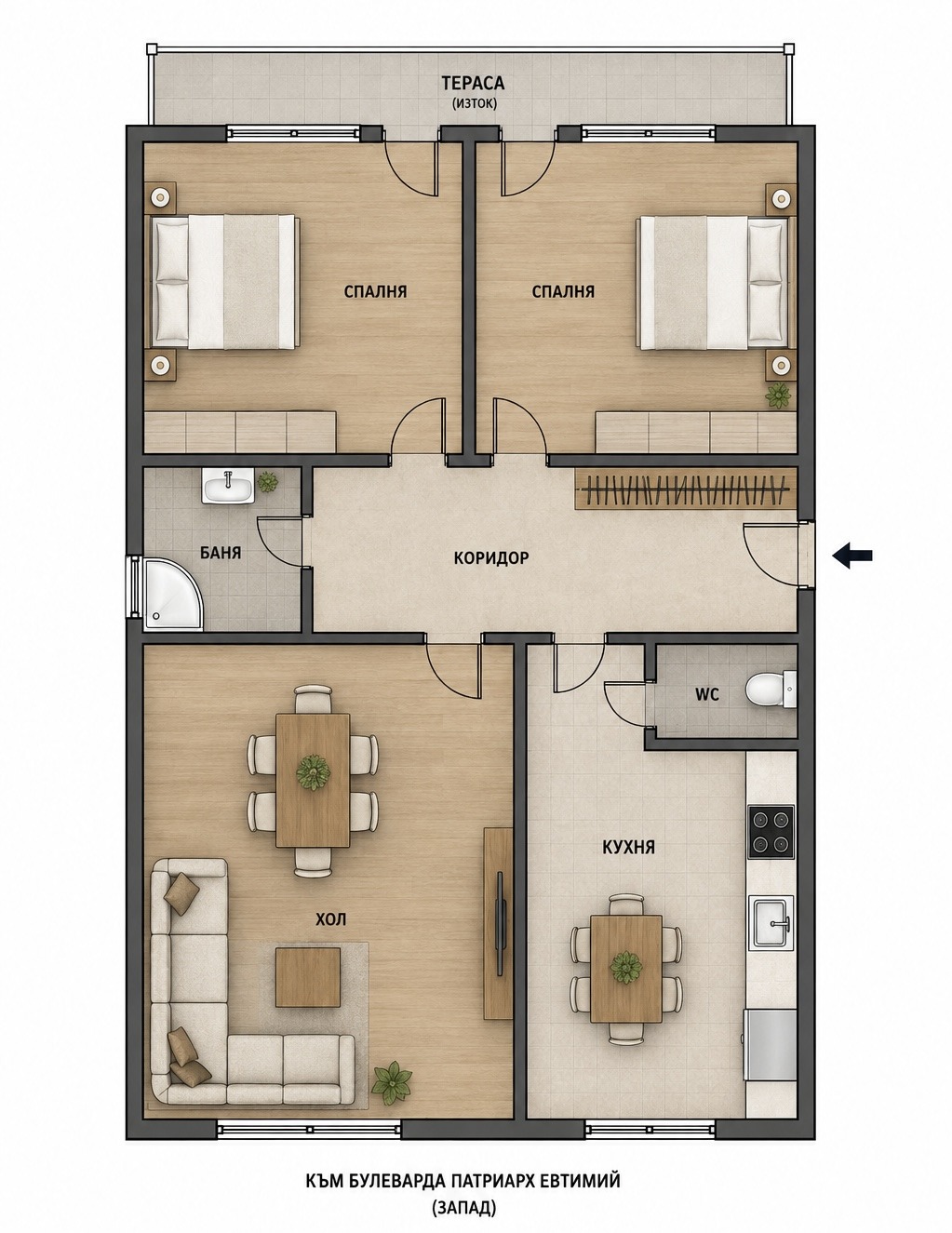 Продава 3-СТАЕН, гр. Стара Загора, Център, снимка 8 - Апартаменти - 56744331