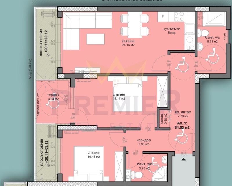 Продаја  2 спаваће собе Бургас , Меден рудник - зона Д , 95 м2 | 89145646 - слика [2]