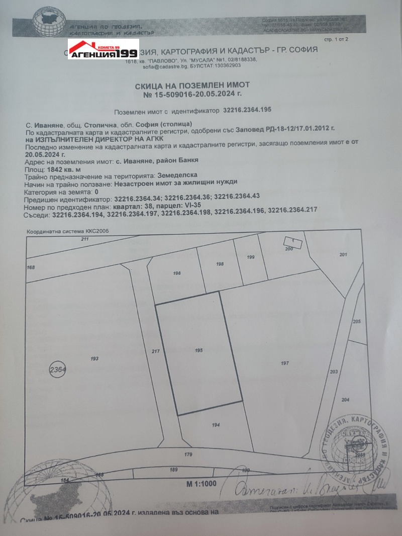 De vânzare  Complot Sofia , Ivaniane , 1842 mp | 89647133