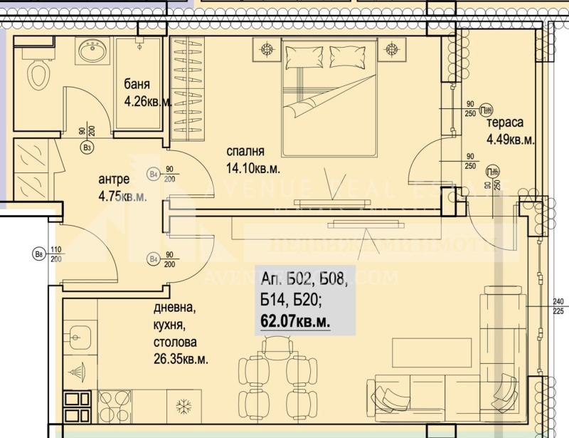 De vânzare  1 dormitor Plovdiv , Cârșiiaca , 72 mp | 20815791 - imagine [2]