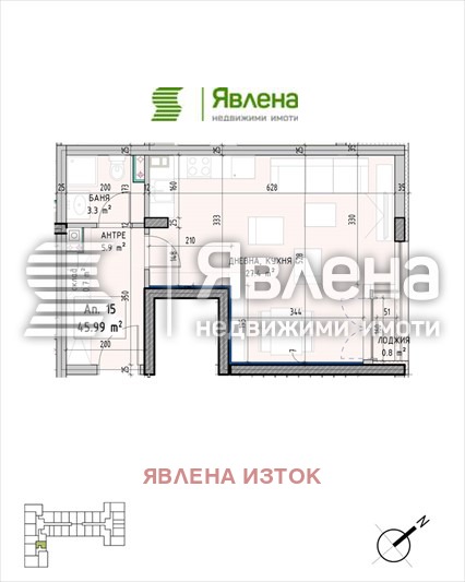 Продаја  Студио Софија , Малинова долина , 54 м2 | 91583562 - слика [2]