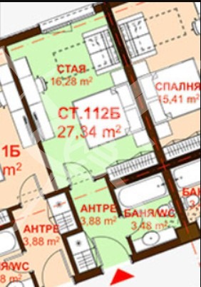 Продава 1-СТАЕН, гр. Бургас, Сарафово, снимка 1 - Aпартаменти - 48881380