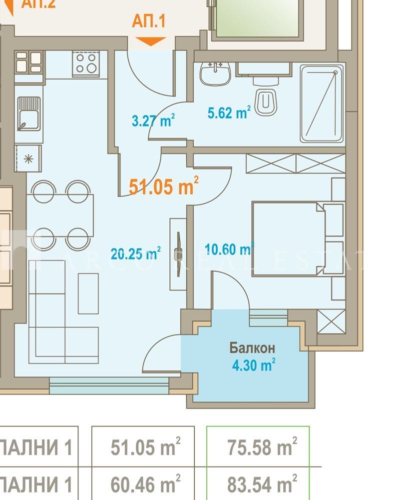 Продава 2-СТАЕН, гр. София, Зона Б-5, снимка 2 - Апартаменти - 52467227