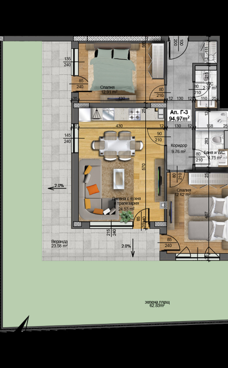 Продава 3-СТАЕН, гр. Пловдив, Христо Смирненски, снимка 2 - Апартаменти - 54751713
