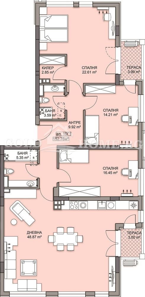 À venda  3 quartos Plovdiv , Gagarin , 170 m² | 24917493 - imagem [5]