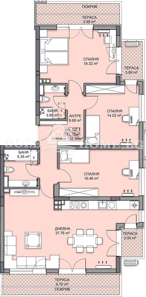 À venda  3 quartos Plovdiv , Gagarin , 170 m² | 24917493 - imagem [2]