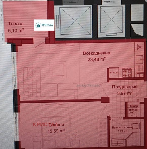 Продава 2-СТАЕН, гр. Пловдив, Гагарин, снимка 1 - Aпартаменти - 47186596