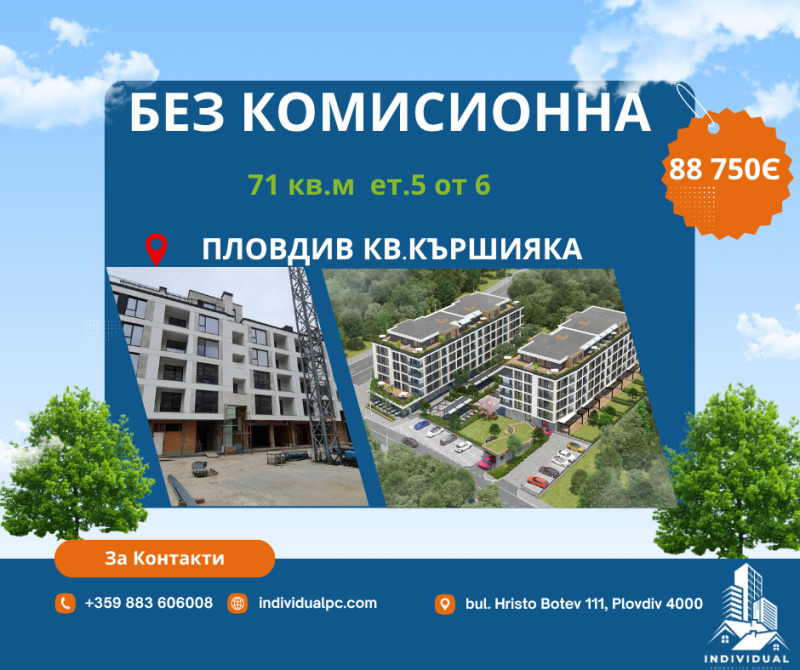 Продава  2-стаен град Пловдив , Кършияка , 71 кв.м | 16899204