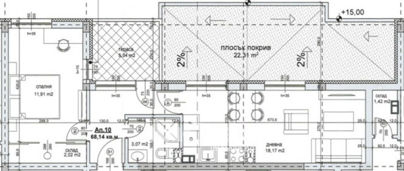 Na prodej  1 ložnice Sofia , Nadežda 4 , 69 m2 | 59684942 - obraz [2]