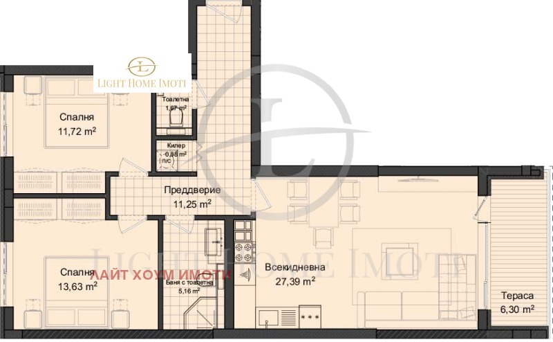 In vendita  2 camere da letto Plovdiv , Gagarin , 110 mq | 62304856 - Immagine [3]