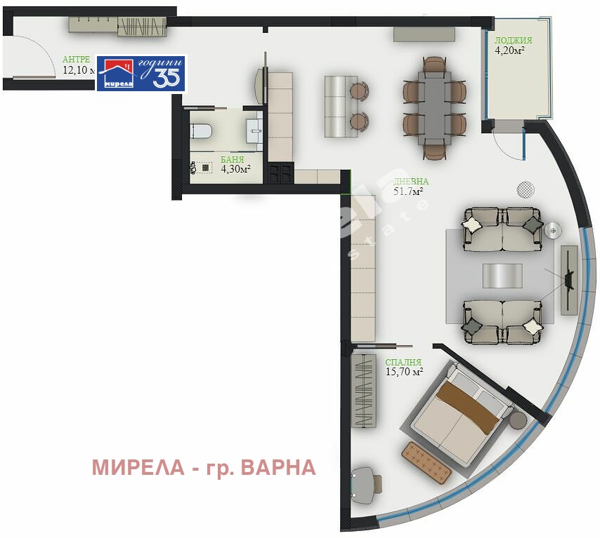 Продава 2-СТАЕН, гр. Варна, м-т Ален мак, снимка 2 - Апартаменти - 53462874