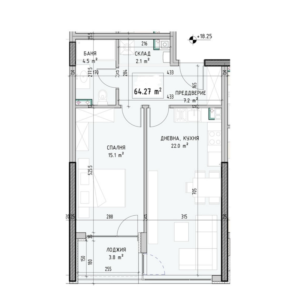 Продава 2-СТАЕН, гр. София, Малинова долина, снимка 2 - Апартаменти - 54738712