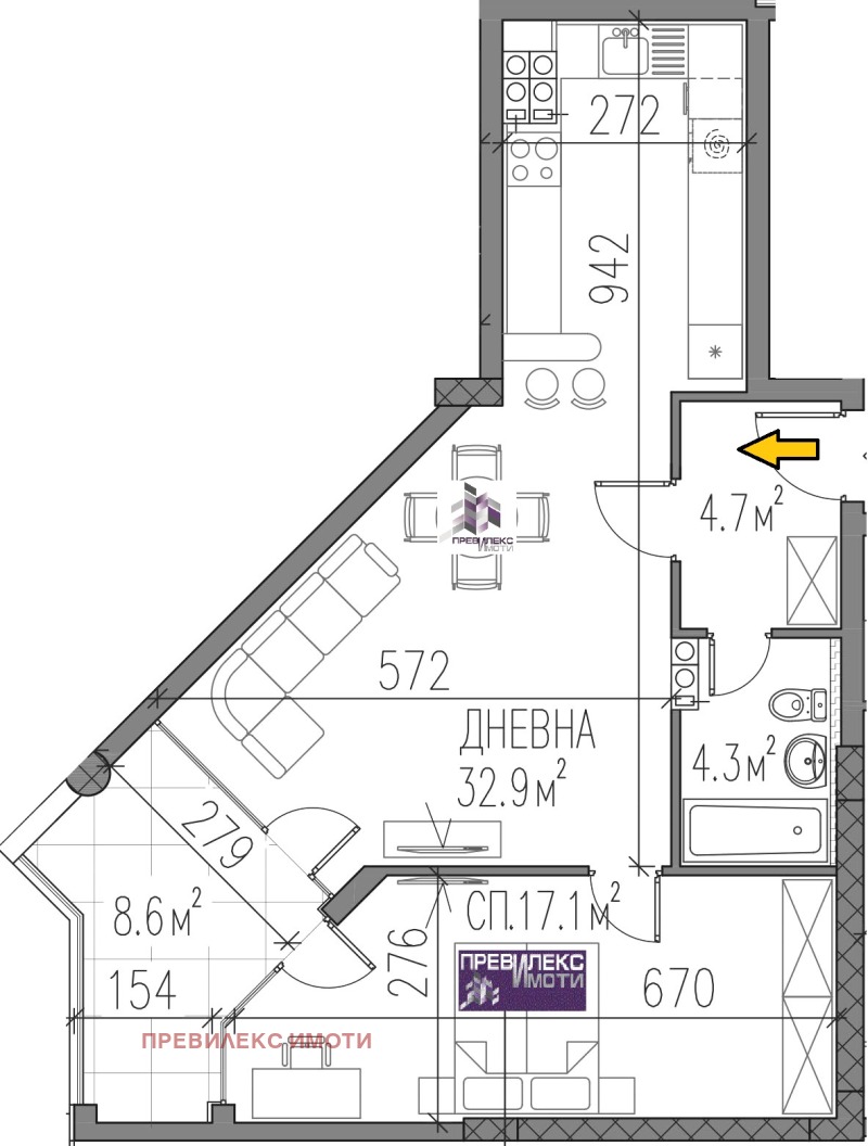 Продава 2-СТАЕН, гр. Пловдив, Христо Смирненски, снимка 1 - Aпартаменти - 47242571