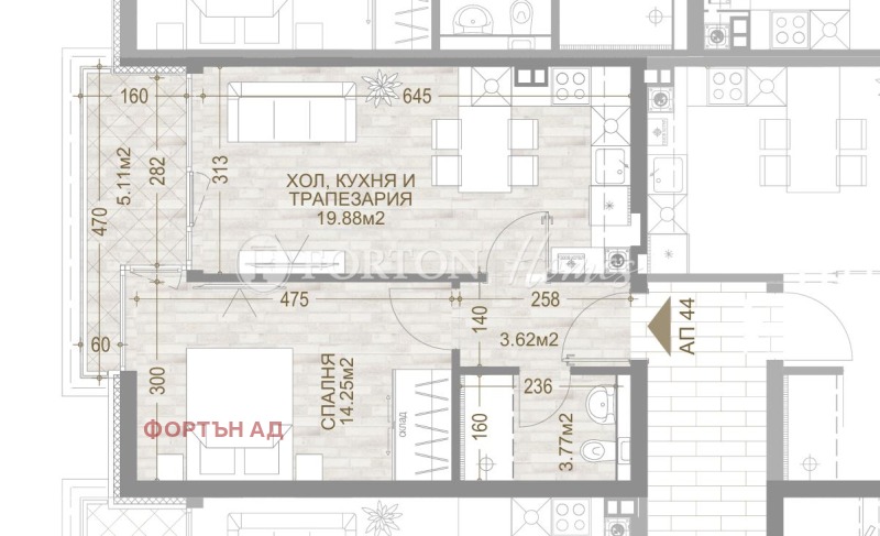 De vânzare  1 dormitor Sofia , Manastirsci livadi , 65 mp | 15485770 - imagine [2]