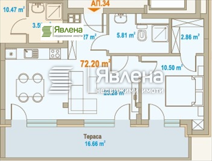 Продава 2-СТАЕН, гр. София, Зона Б-5, снимка 2 - Апартаменти - 52958887