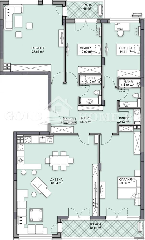 De vânzare  3+ dormitor Plovdiv , Gagarin , 228 mp | 27500645 - imagine [3]