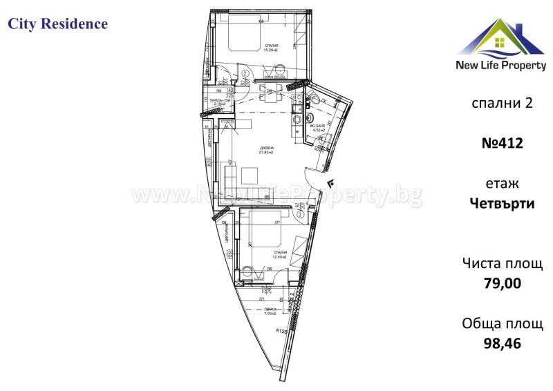 Продава 3-СТАЕН, к.к. Слънчев бряг, област Бургас, снимка 2 - Апартаменти - 53494341