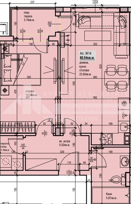 Til salgs  1 soverom Plovdiv , Jusjen , 74 kvm | 45778114 - bilde [3]