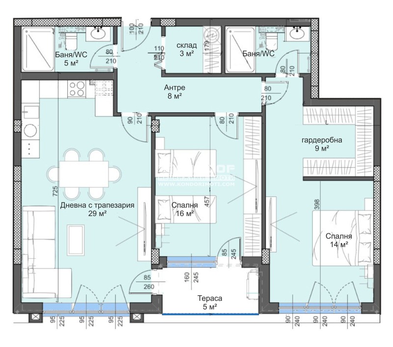 Продава 3-СТАЕН, гр. Пловдив, Тракия, снимка 3 - Апартаменти - 42154649