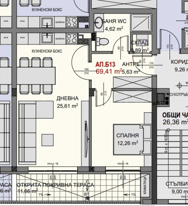 Zu verkaufen  1 Schlafzimmer Sofia , Gorna banja , 77 qm | 58916756 - Bild [2]