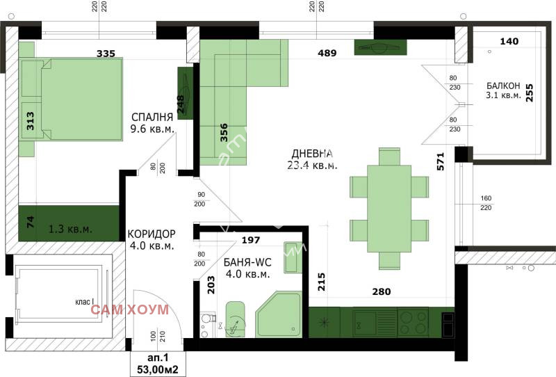 Продава  2-стаен град Варна , Кайсиева градина , 60 кв.м | 38475984